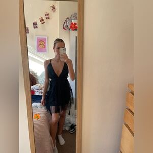 PrettyLittleThing Mesh layered mini dress